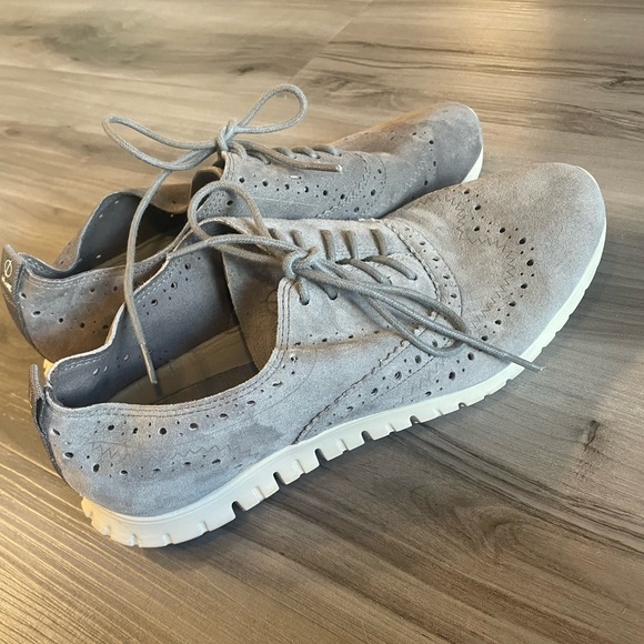 Cole Haan Zero Grand Gray Suede Shoes 6.5 - Picture 5 of 12